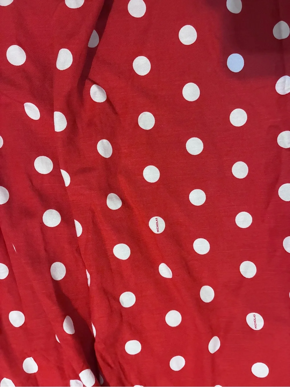 NWT NICHOLAS Red & White Polka Dot Halter Seraphina Maxi Dress 6 - Picture 2 of 8